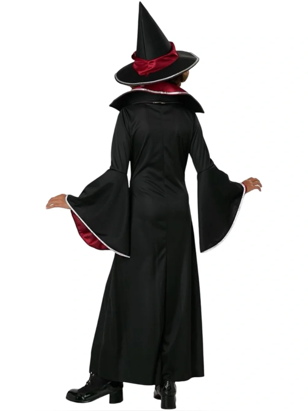 California Costumes Girls Black Red Glamour Witch Halloween Costume Dress Hat M